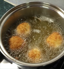 Arancini Frying In The Pan